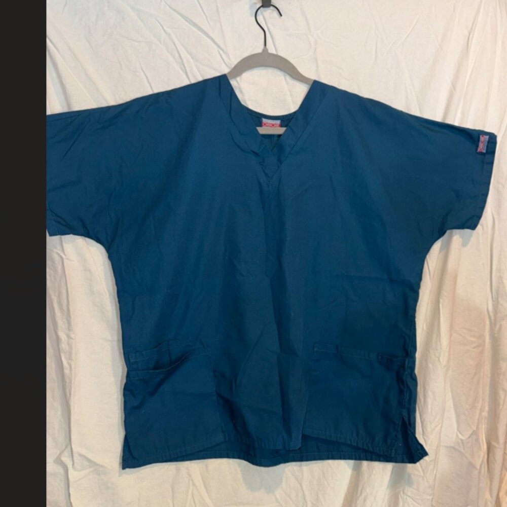 Teal Cherokee Scrub Top – Size XL – Cotton Blend